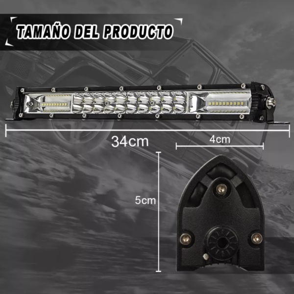 Barra Slim 40 Led 120w 13 Pulgadas Luz Fija Potente Camioneta Jeep - Image 2