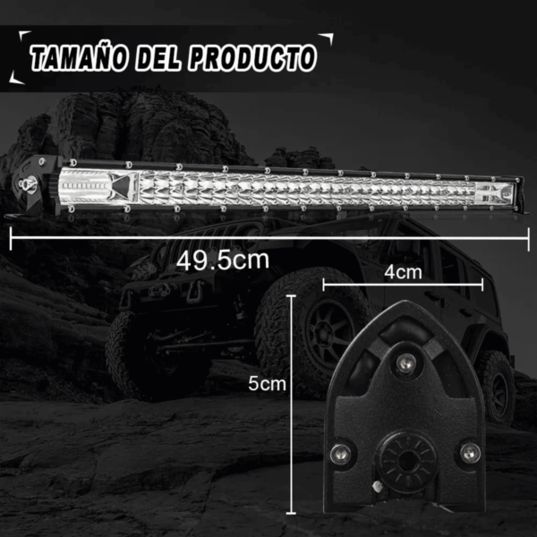 Barra Faro Led 60 Hiper Leds Auto Camioneta Jeep 50cm Largo - Image 2