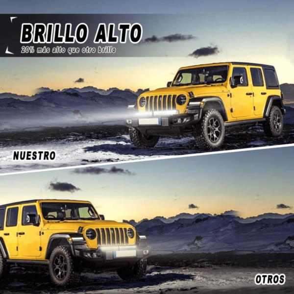 Barra Faro Led 100 Hiper Leds Auto Camioneta Jeep 81cm Largo - Image 3