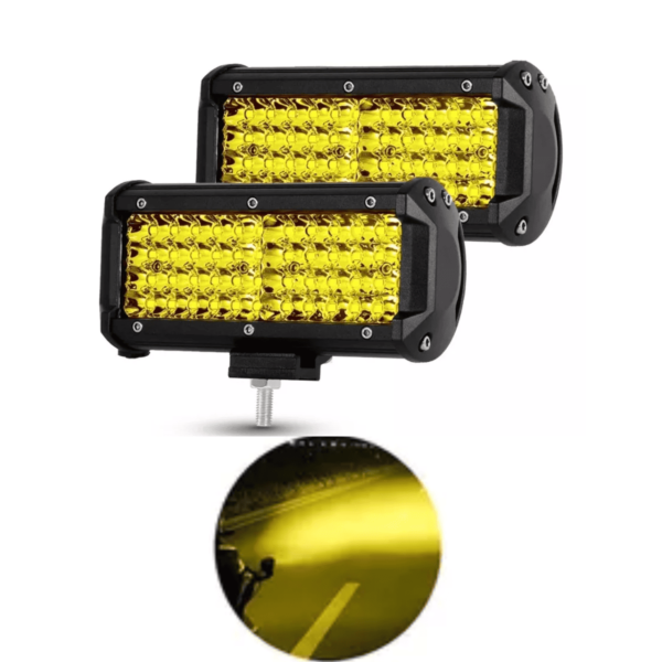 2 Barra Led Faro Exploradora Jeep Camioneta Luz Ambar 48 Led