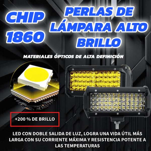 2 Barra Led Faro Exploradora Jeep Camioneta Luz Ambar 48 Led - Image 3