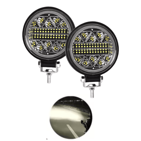 Par Faros Auxiliares Barra Led Luz De Trabajo Premium