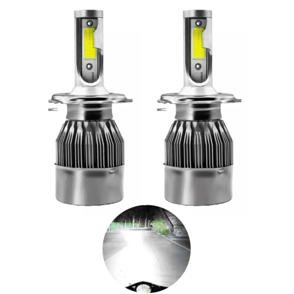 Kits Focos Led H4 H7 9006 C6 Auto Moto 8,000lm Bombilla Faro