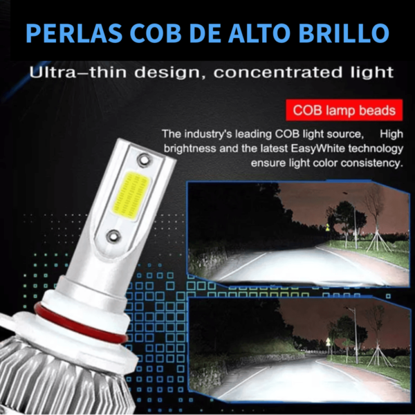 Kits Focos Led H4 H7 9006 C6 Auto Moto 8,000lm Bombilla Faro - Image 2