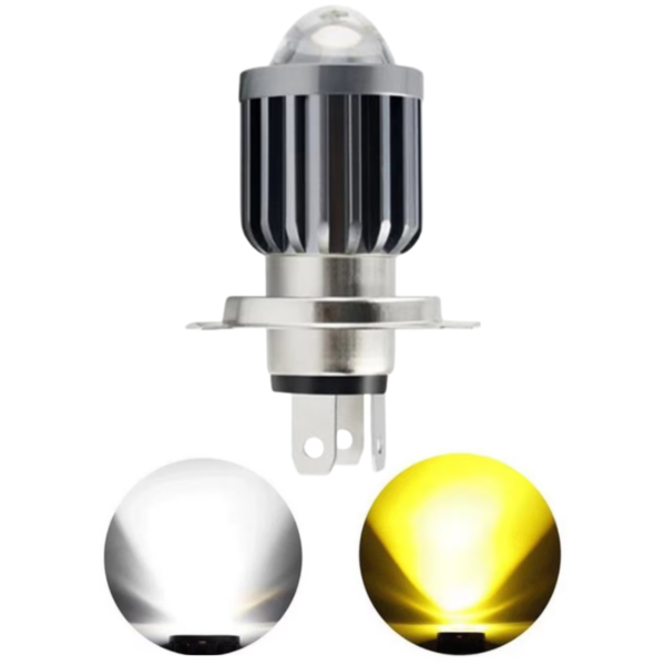 Faro Foco Led Ba20d H4 Moto Blanco Amarillo Lupa Proyector