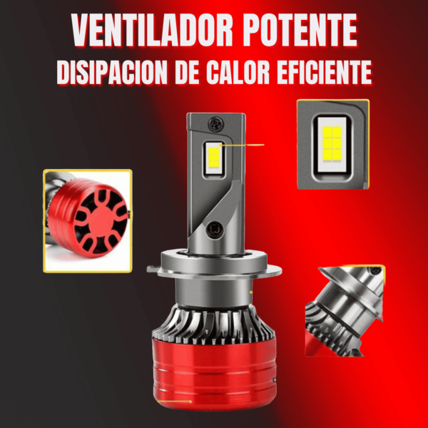 Kit Focos Faro Led Auto Moto Chip Csp 3era Generación H4 H7 - Image 2