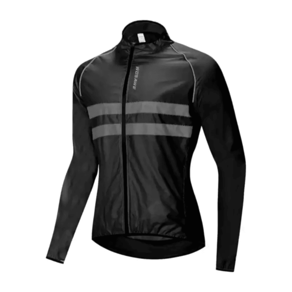 Chamarra Ciclismo Rompeviento Impermeable Reflejante - Image 2