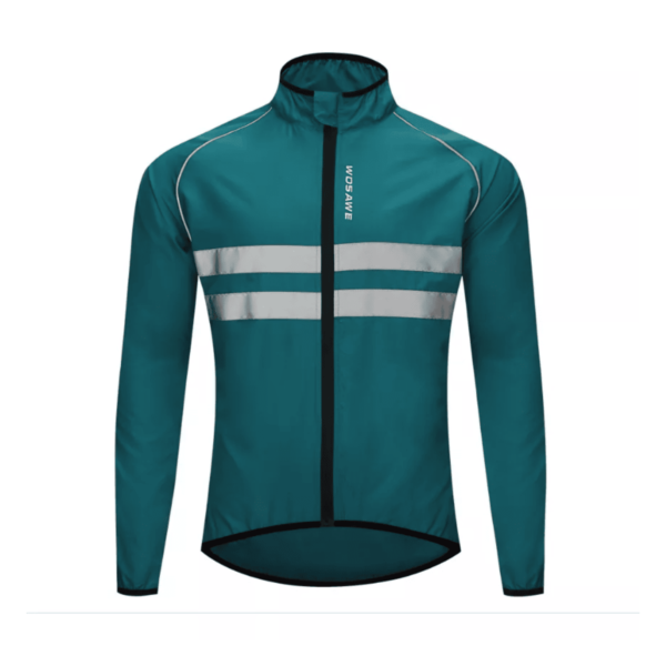 Chamarra Ciclismo Rompeviento Impermeable Reflejante - Image 4