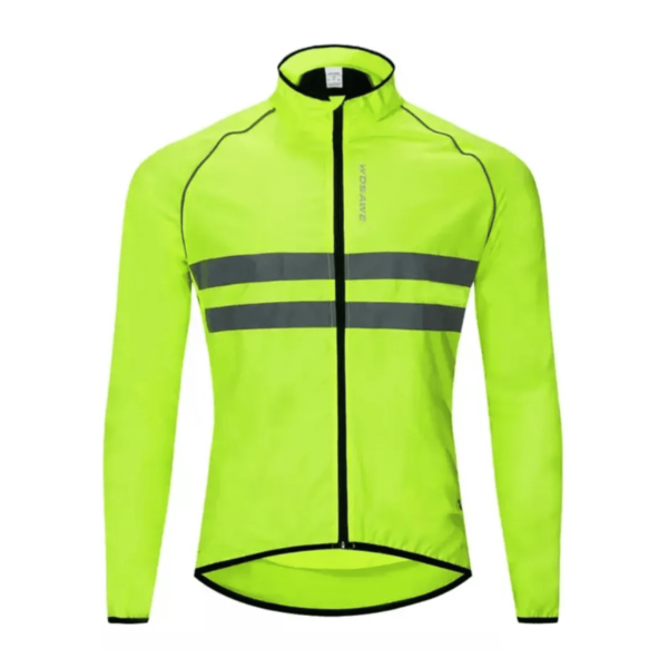 Chamarra Ciclismo Rompeviento Impermeable Reflejante - Image 6