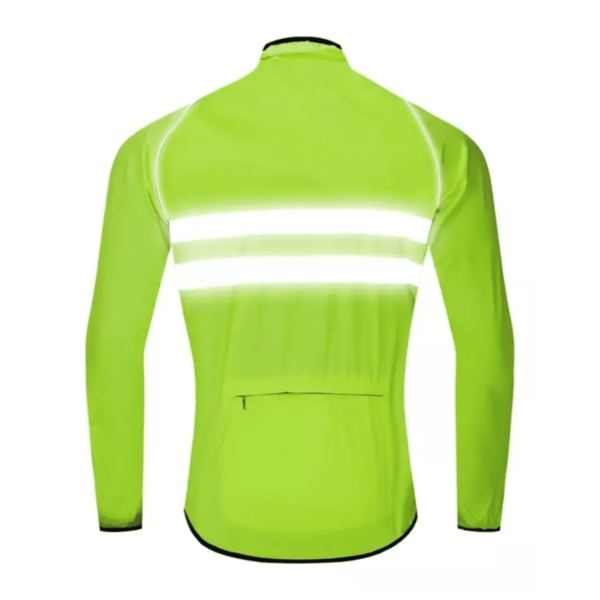 Chamarra Ciclismo Rompeviento Impermeable Reflejante - Image 7