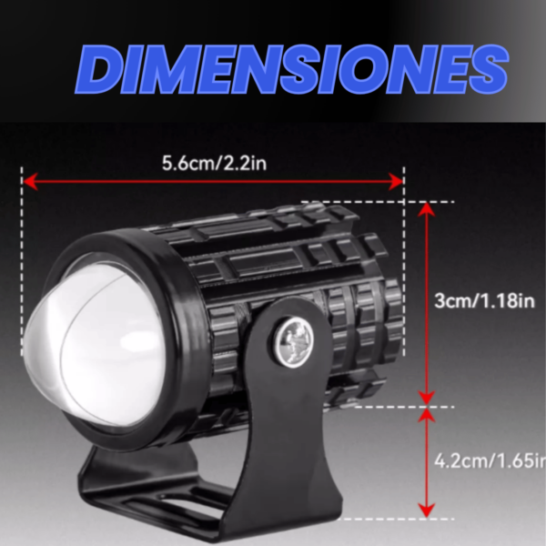 10pz Faros Auxiliares Moto Led Exploradora Focos Antiniebla - Image 2