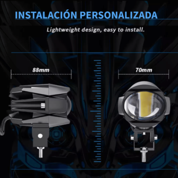 Par Faros Redondos Led Auxiliares Exploradoras Antiniebla - Image 2