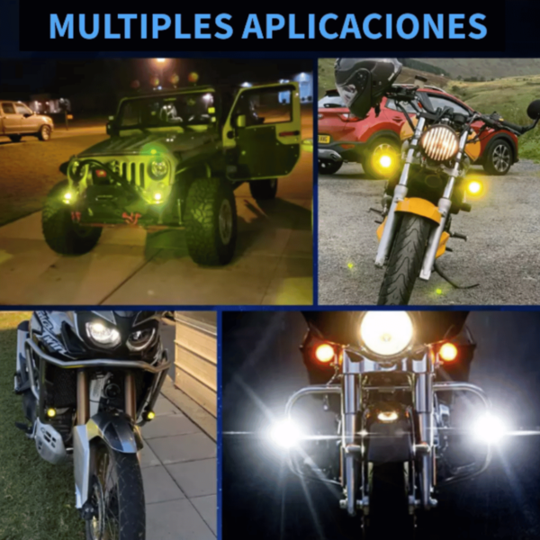 Faros LED Auxiliares de Lupa para Motocicleta exploradora - Image 4