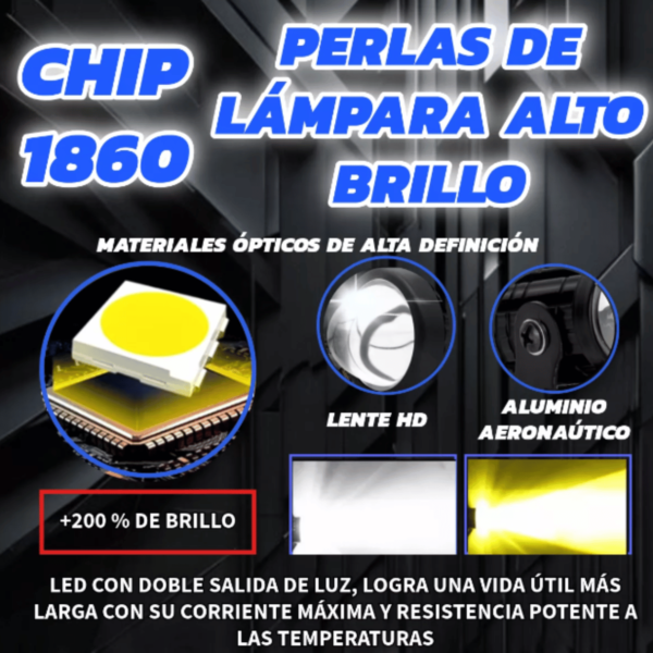 2 Faros Auxiliares Led Lupa Moto Exploradora Hiper Potente - Image 3