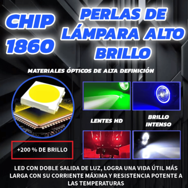 2 Faros Auxiliares Moto Auto Exploradoras Grandes Lupa Led - Image 4
