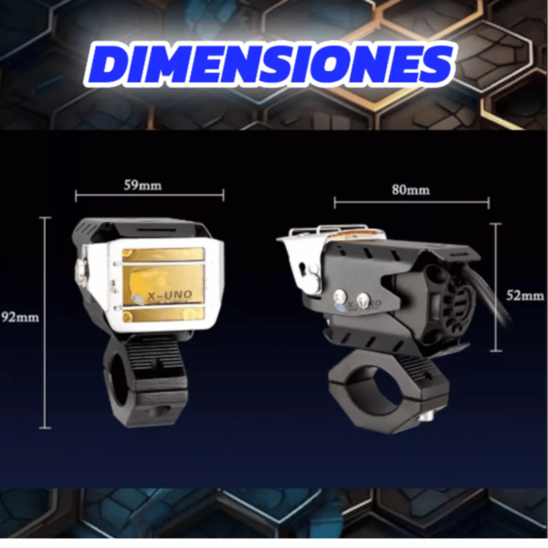 2 Faros Led Premium Auto Moto Exploradora Auxiliar Potente - Image 2