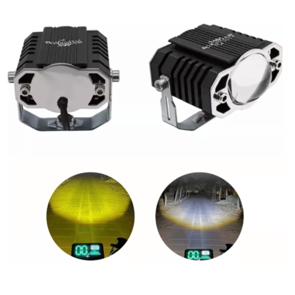 2 Faros Led Luz Lupa Auxiliar Auto Moto Exploradora Potente