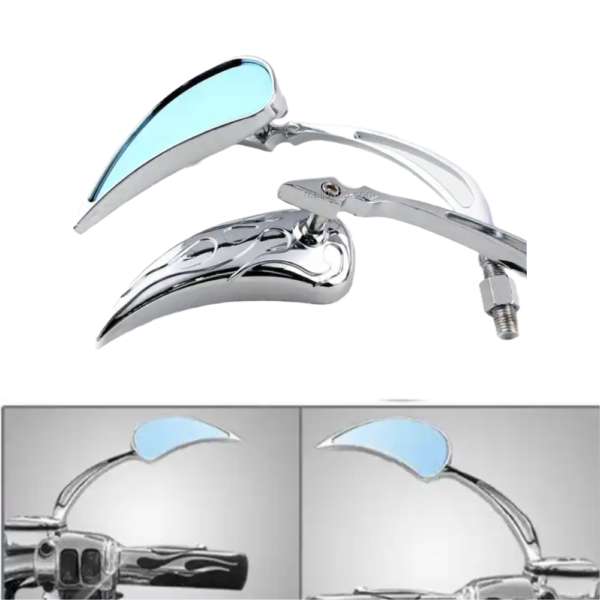 Espejo Retrovisor Moto Universal Tipo Gota Chopper Premium