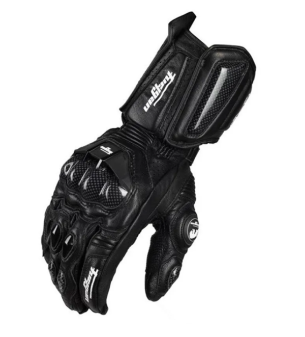 Guantes De Moto Largos Piel Protecciones Impermeables - Image 3