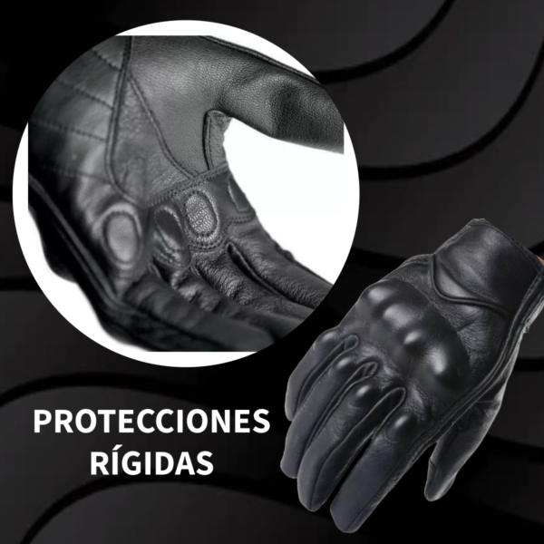 Guantes Motociclista De Piel Protecciones Antideslizantes - Image 4