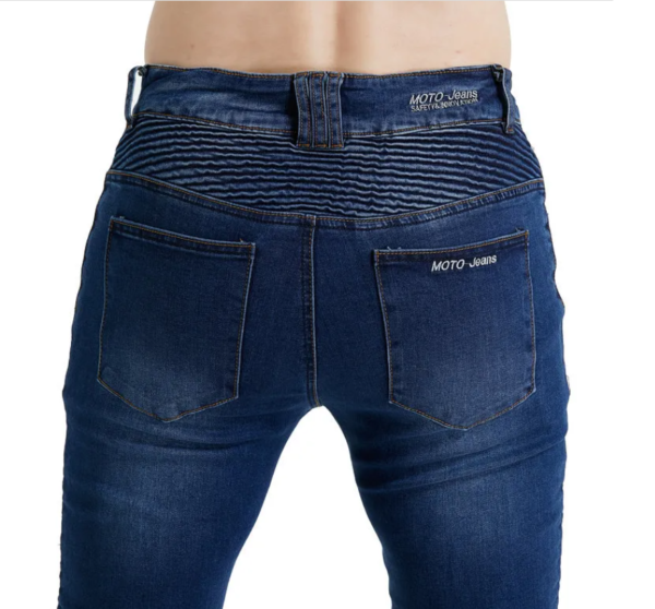 Pantalón Motociclismo Reforzado Con Protecciones Mezclilla - Image 4