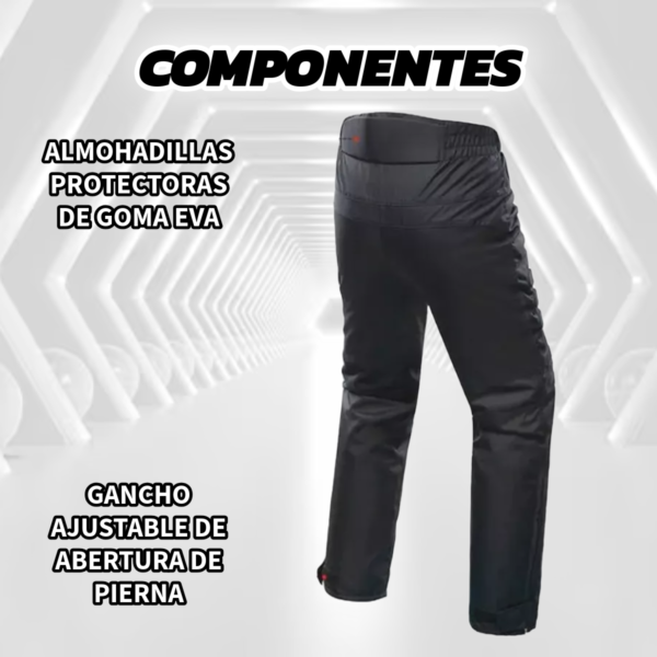 Pantalón Moto Reforzado Con Protecciones Impermeable Térmico - Image 3