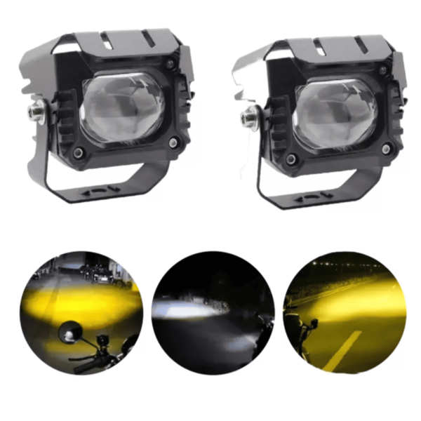 2 Faros Led Premium Auto Moto Exploradora Potente Luz Lupa
