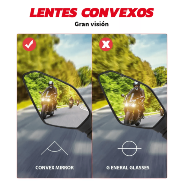 Espejos Retrovisores Premium para Moto Italika Vort-X 200 300 - Image 3