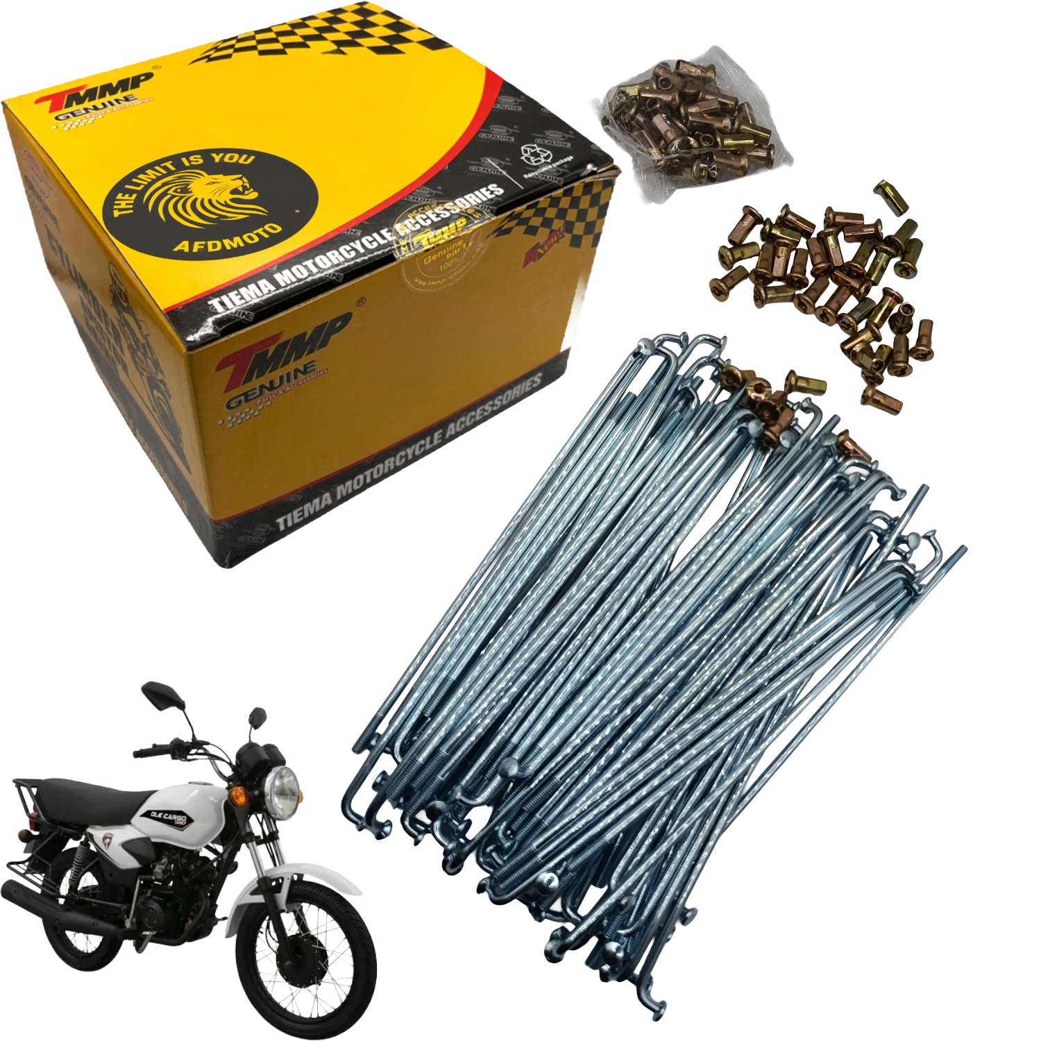 Rayos 72pzs Cargo125/titan125/argenta110/tool125 Calidad