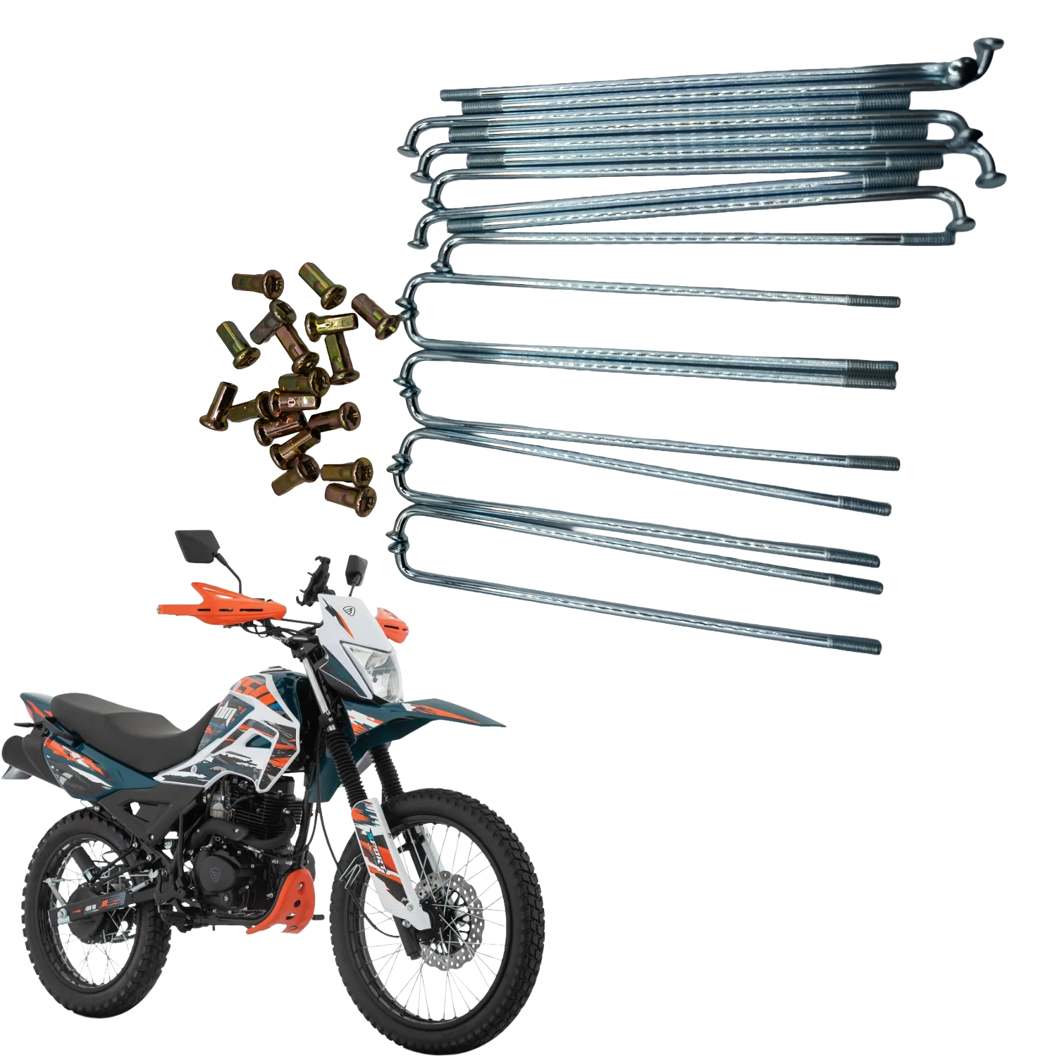 Rayos 18pzs Traseros Dm150/dm150 Sport (114mm) Calidad