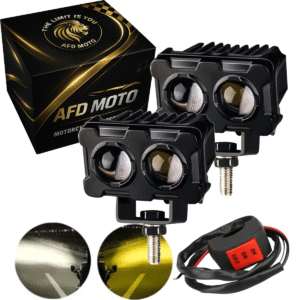 2 Faros Auxiliares Led Afd Moto 1 Switch Auto