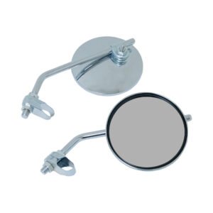 ESPEJO DERECHO/IZQUIERDO D/D REDONDO METALICO CON ABRAZADERA SET UNIVERSAL