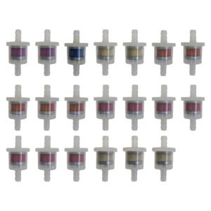 FILTRO GASOLINA UNIVERSAL MALLA ALUMINIO CORTO MARCA RODA