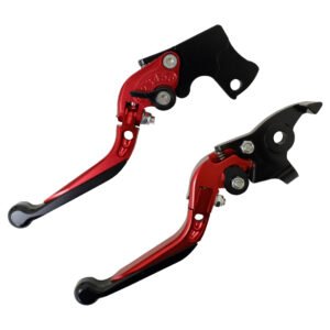 MANIJAS FRENO/EMBRAGUE ALUMINIO CNC ROJO CON EXTENSION BAJAJ PULSAR NS 200