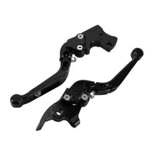 MANIJAS FRENO/EMBRAGUE ALUMINIO CNC NEGRO CON EXTENSION BAJAJ PULSAR NS 200