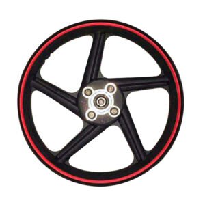 RIN TRASERO ALUMINIO NEGRO ROJO 2.15X18 ITALIKA FT 180 LED (13-18)