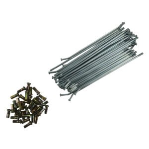 RAYO CON NIPLE TRASERO SET ITALIKA DM 150 ROJA (18-21), DM 150 (22-26) 8G 4MMX163MM Y 8G 4MMX196.5