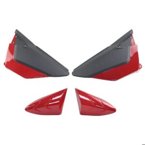 TAPA LATERAL DERECHA IZQUIERDA ROJO/NEGRO SET ITALIKA FT 125 SPORT (12-15)