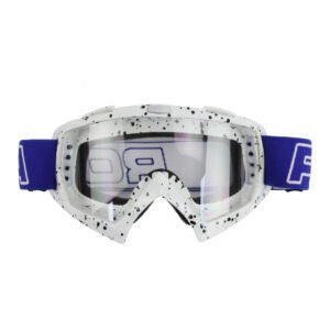 GOGGLE BLANCO PUNTOS NEGROS CON VISOR CLARO MODELO ACTIVE RODA