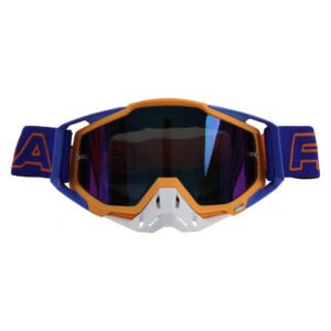 GOGGLE NARANJA CON VISOR RAINBOW AZUL MODELO OFF ROAD RODA