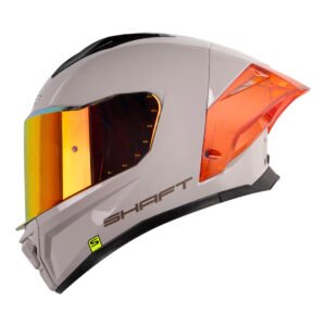 CASCO SHAFT SH596 SP GRIS MATE MICA TRANSPARENTE REPUESTO ROJO S CERRADO