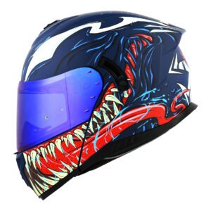 CASCO BKR FENIX AZUL MATE CAPTAIN VENOM MICA AZUL S ABATIBLE SVS