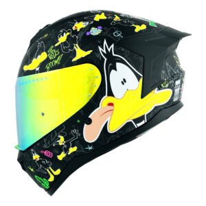 CASCO BKR VALKYRIA NEGRO MATE MAD LUCAS MICA NARANJA XXL CERRADO