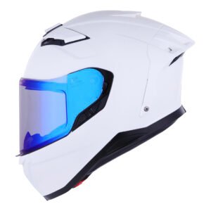 CASCO MARCA BKR FALCON BLANCO MICA AZUL XL CERRADO SVS AZUL