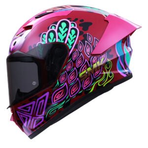 CASCO SMK STELLAR SPORT ROSA CHIMERA MICA HUMO M CERRADO