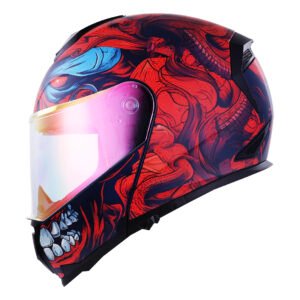 CASCO RODA REVENGE PRO ROJO MATE BERSEK XXL ABATIBLE MICA ROJA SVS
