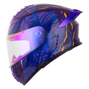 CASCO RODA PILOT MORADO NIGHT OWL MICA MORADA L ABATIBLE SVS