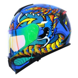 CASCO RODA REVENGE PRO LED AZUL VIPER XL MICA VERDE ABATIBLE SVS
