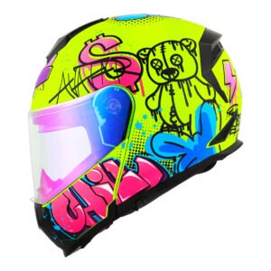 CASCO RODA REVENGE PRO AMARILLO MATE CHILL S ABATIBLE MICA MORADA SVS
