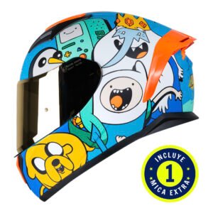 CASCO SHAFT SH582SP AZUL HORA DE AVENTURA CARTOON S CERRADO